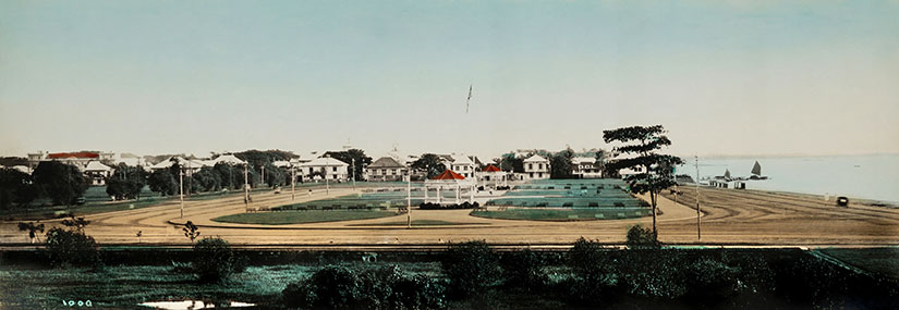 Colorized photograph of the Luneta provided as Sugar Sun series location by author Jennifer Hallock