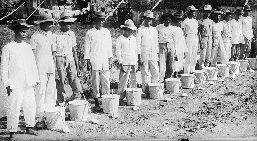 Cholera squad in the Philippines.