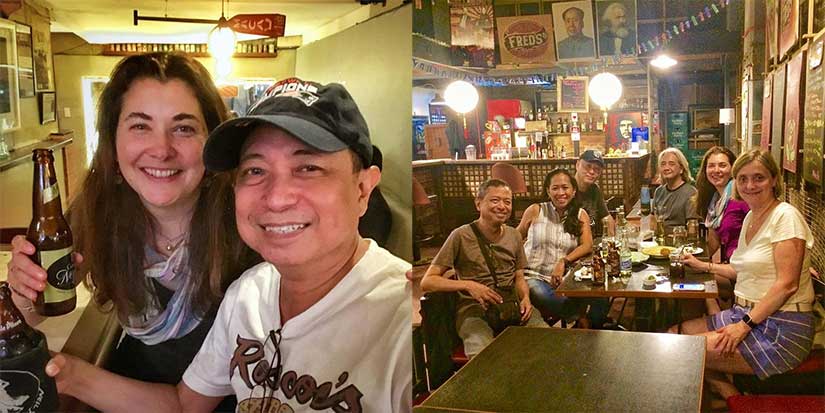 Visiting friends at Oarhouse Ermita Manila and Fred's Revolucíon Binondo Escolta Manila Philippines