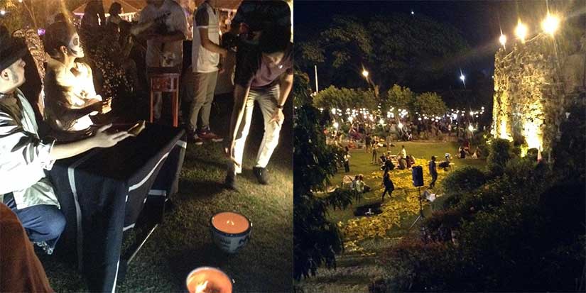 Memorial for Battle of Manila World War II at festival run by Carlos Celdran at Intramuros Manila Philippines