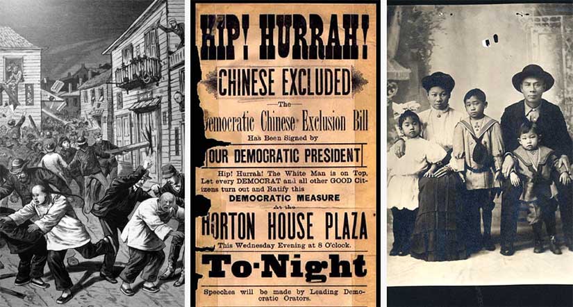 Anti-immigration illustrations and cartoons about Chinese Exclusion Act for interview with Joanna Shupe author of Gilded Age historical romance