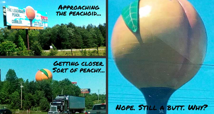 The Peachoid of Gaffney South Carolina during the Romantic Times Booklovers Convention Road Trip 2017 to Atlanta