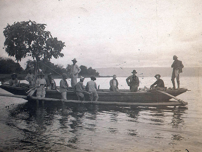 Boat in the Taal volcano