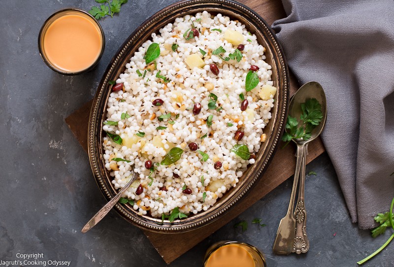 Authentic Gujarati style of sabudana khichdi.